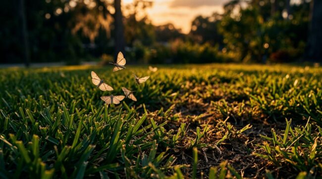 Tropical Sod Webworm Damage in Southwest Florida Lawns