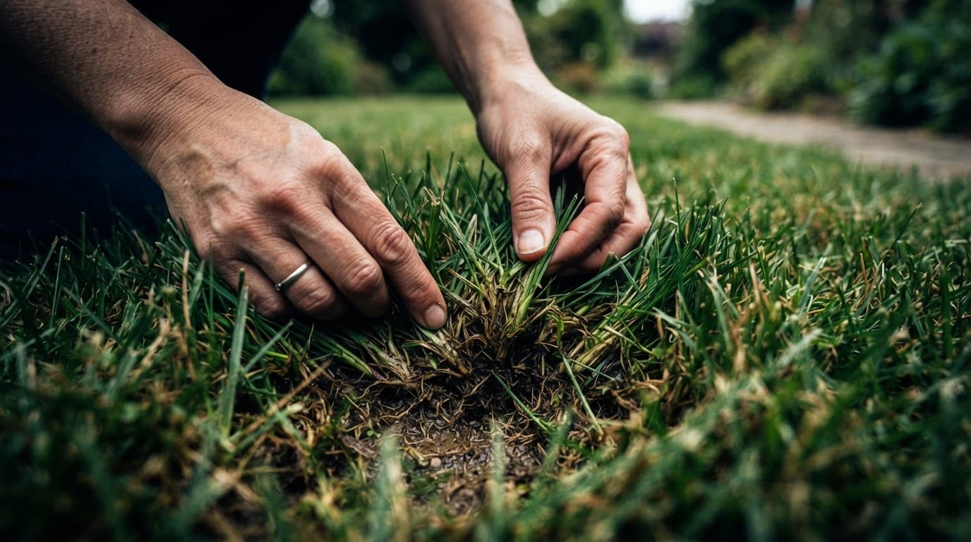 Comparing insect and disease symptoms in warm-season turf.